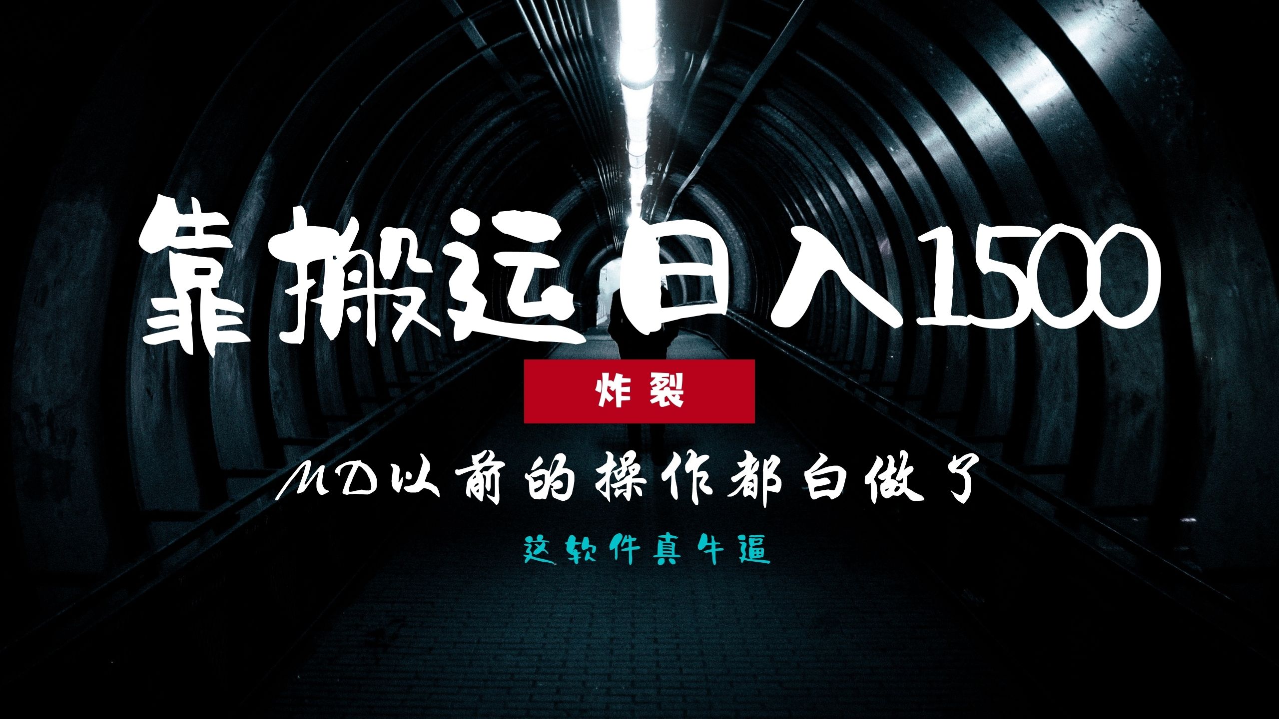 炸裂！0基础搬运也能批量日赚1500+，以前的操作都白做了！-好资源网
