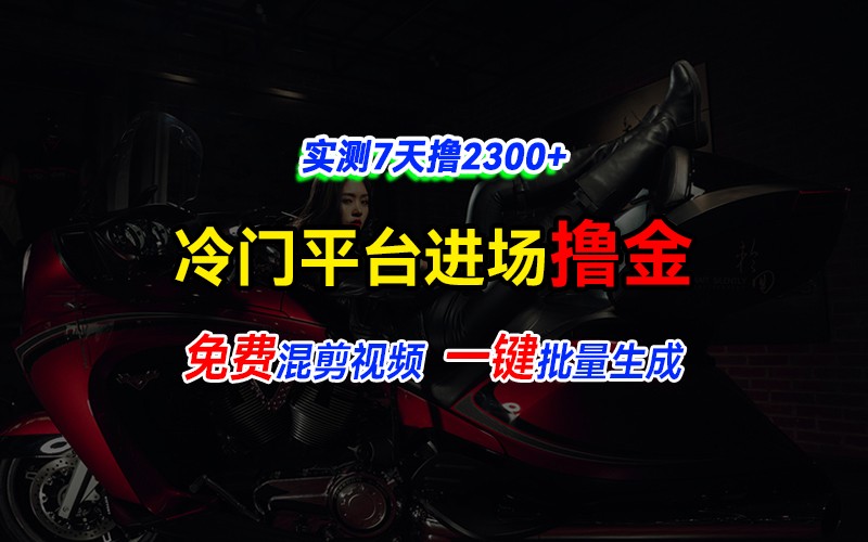 全新冷门平台vivo视频，快速免费进场搞米，通过混剪视频一键批量生成，实测7天撸2300+-好资源网
