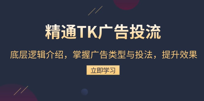 精通TK广告投流：底层逻辑介绍，掌握广告类型与投法，提升效果-好资源网